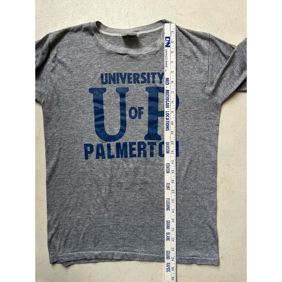 Vintage 80s Palmerton Shirt Size Medium USA Single Stitch Paper Thin Soft Gray - Picture 11 of 16